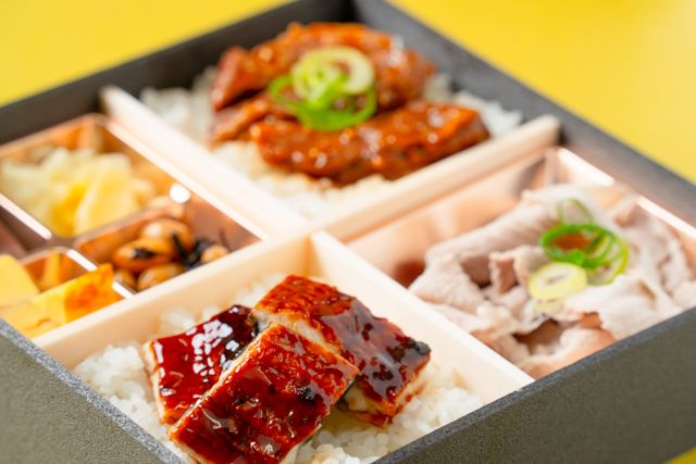 スタミナ満点問屋 うな蔵（千葉店）-鰻・牛ハラミ・豚しゃぶのトリプルメイン弁当