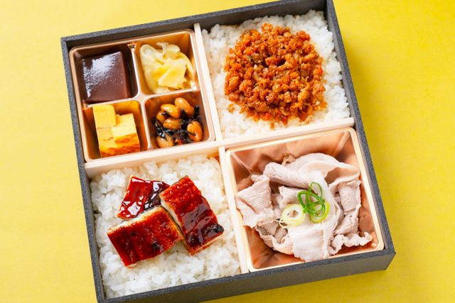 スタミナ満点問屋 うな蔵（千葉店）-鰻・鶏そぼろ・豚しゃぶのトリプルメイン弁当
