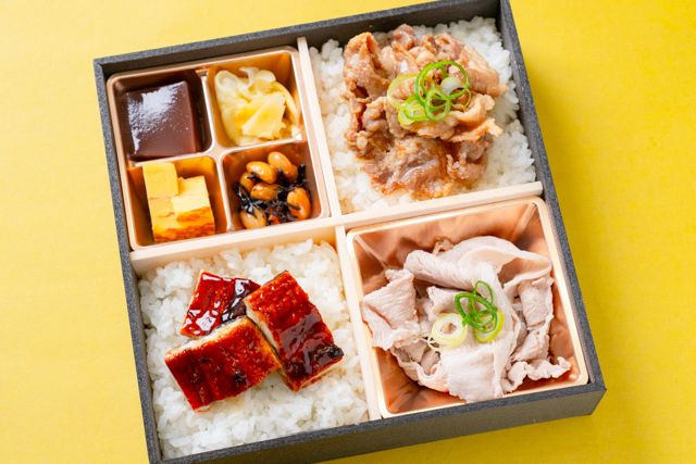 スタミナ満点問屋 うな蔵（埼玉店）-鰻・豚すき・豚しゃぶのトリプルメイン弁当