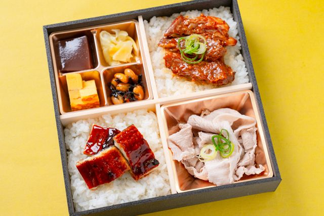 スタミナ満点問屋 うな蔵（埼玉店）-鰻・牛ハラミ・豚しゃぶのトリプルメイン弁当