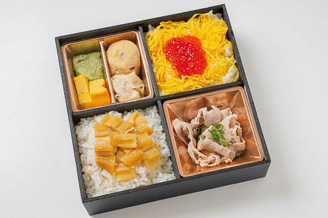 穴子とイクラ重と豚しゃぶ弁当