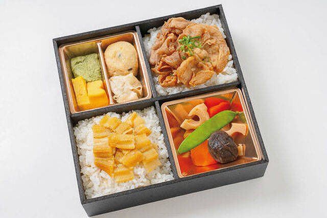 穴子と豚すき重弁当