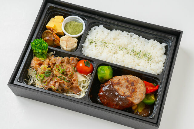 Chart Grill【チャートグリル】（千葉店）-特製ハンバーグ＆牛カルビ焼きのコンビ弁当