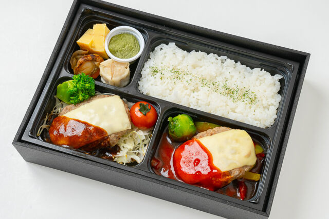 Chart Grill【チャートグリル】（千葉店）-チーズ乗せ特製ハンバーグのツインソース弁当