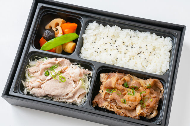 匠の房 肉嶺（千葉店）-和牛すき焼きと豚しゃぶ弁当【上】