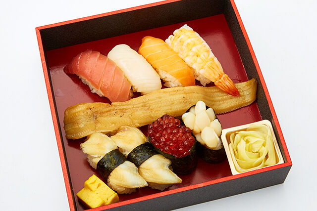 初代伝承 赤酢のシャリ 鮨むらさき（埼玉店）-【熨斗対応可】穴子と握り盛り合わせ