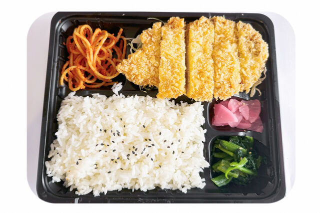 手作り弁当のきのこ-ボリュームロース弁当（パスタ）