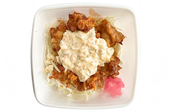 手作り弁当のきのこ-タルタル唐揚げ丼