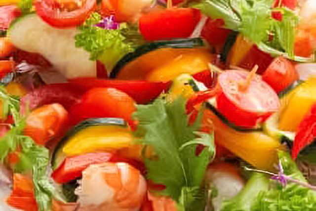 海老と野菜のメイプルマリネピンチョス