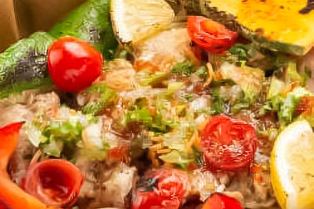 グリルチキンハーブマリネ〜焼き野菜パスタ添え〜