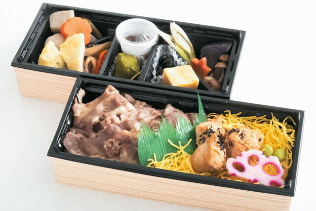 肉懐石 大かわ-牛焼きしゃぶと鶏の照り焼き弁当