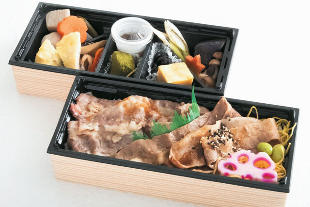 肉懐石 大かわ-牛焼きしゃぶと豚生姜焼き弁当