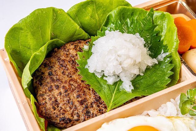 肉懐石 大かわ-和風おろし日の出ハンバーグと豚の生姜焼き御膳