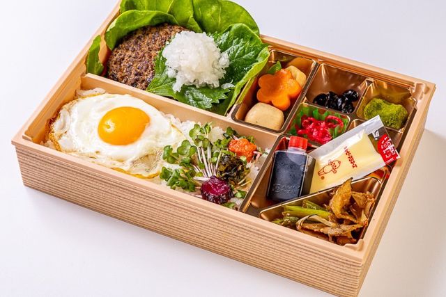 肉懐石 大かわ-和風おろし日の出ハンバーグと豚の生姜焼き御膳