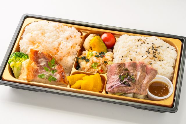 和ぎーなぎー-黒毛和牛のグリエ＆赤魚のポワレのスペシャル弁当