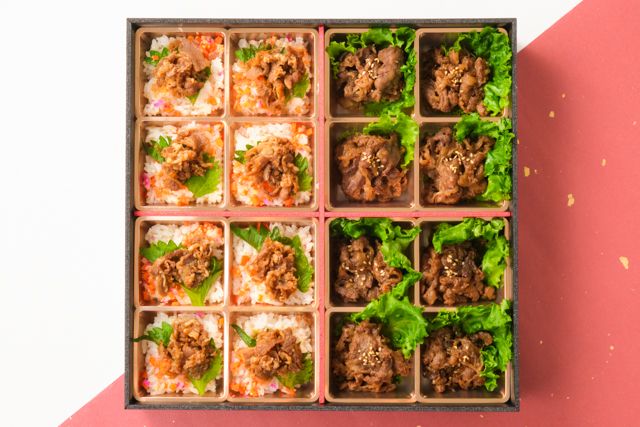 国産黒毛和牛の絶品焼肉＆国産牛しぐれ煮の彩りちらし