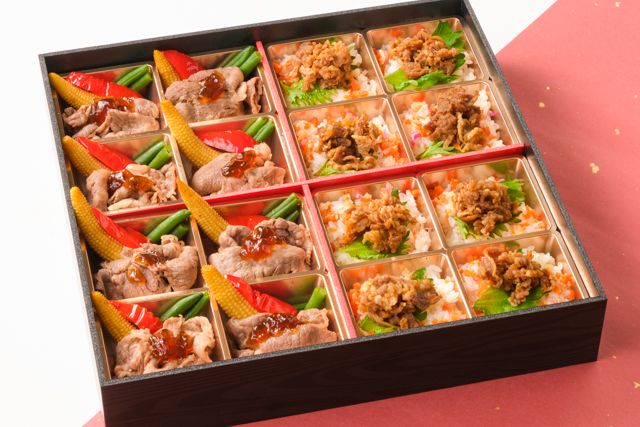 ポン酢ジュレ仕立ての国産黒毛和牛しゃぶ＆国産牛しぐれ煮の彩りちらし