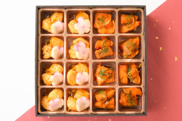 鮭の南蛮漬＆海老しんじょうのあんかけ