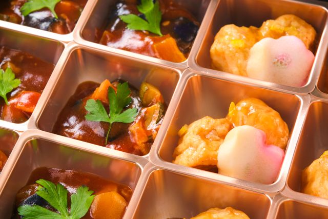 和風ラタトゥイユ＆海老しんじょうのあんかけ