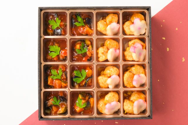 和風ラタトゥイユ＆海老しんじょうのあんかけ