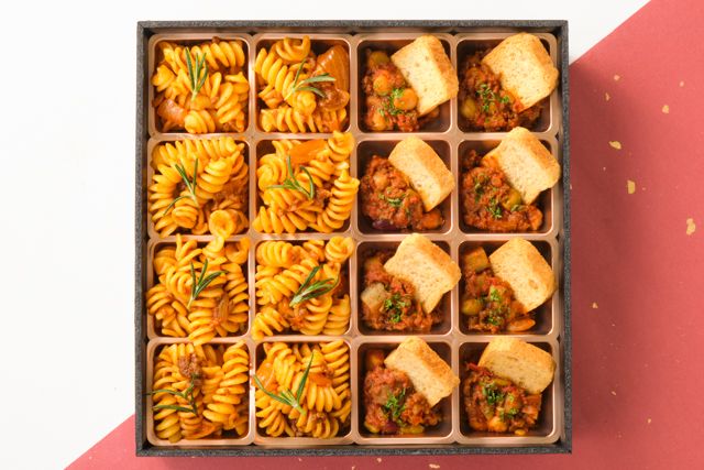 五種豆のチリコンカルネ＆和風ラグーパスタ