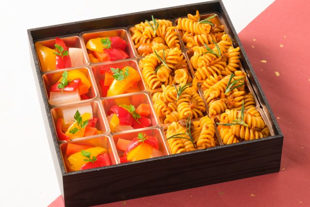 ごちクル×人形町今半（東京店）-彩り野菜のピクルス＆和風ラグーパスタ