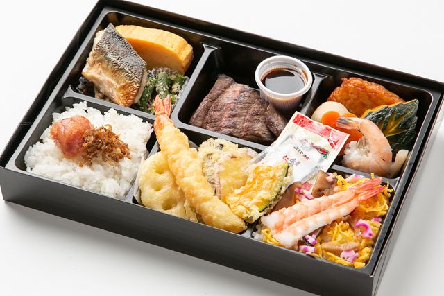 匠和膳 味彩-黒毛和牛ステーキ＆海老入り天ぷら6升御膳