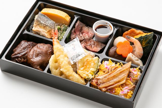 匠和膳 味彩-黒毛和牛ローストビーフ＆黒毛和牛肉巻き握り＆海老入り天婦羅御膳