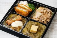 肉のしみず／肉が美味しい丼とお弁当 早朝深夜対応可能-【肉×肉の海苔弁】本気の生姜焼き・チーズメンチカツ