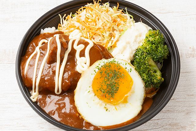 肉のしみず／肉が美味しい丼とお弁当 早朝深夜対応可能-自家製デミグラスソースのロコモコ丼