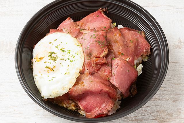 肉のしみず／肉が美味しい丼とお弁当 早朝深夜対応可能-自家製ローストビーフ丼～和風おろしソース～