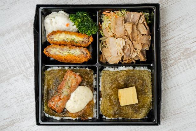 肉のしみず／肉が美味しい丼とお弁当 早朝深夜対応可能-【肉×肉の海苔弁】本気の生姜焼き・チーズメンチカツ