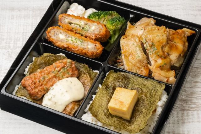 肉のしみず／肉が美味しい丼とお弁当 早朝深夜対応可能-【肉×肉の海苔弁】甘辛照り焼きチキン・チーズメンチカツ