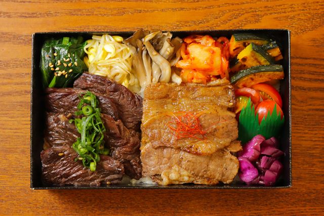 一塊之肉（栃木店）-【ダブル盛り】牛カルビ＆牛ハラミ焼肉飯