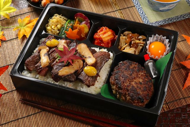 一塊之肉（栃木店）-【秋季限定】牛ハラミ焼肉とハンバーグ弁当