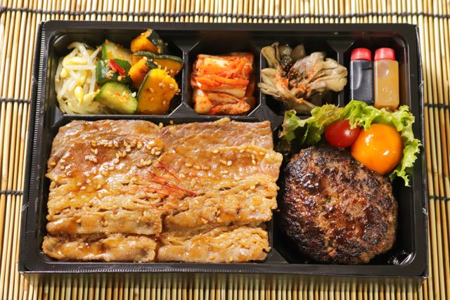 一塊之肉（愛知店）-牛カルビ焼肉とハンバーグ弁当