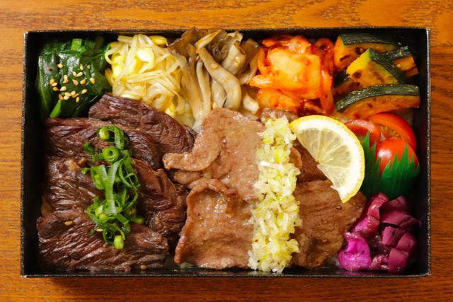 一塊之肉（愛知店）-【ダブル盛り】牛ハラミ＆塩ダレ牛タン飯