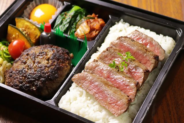 カウンター焼肉まるやま（東京店）-焼肉屋のハンバーグ＆赤身ステーキ弁当