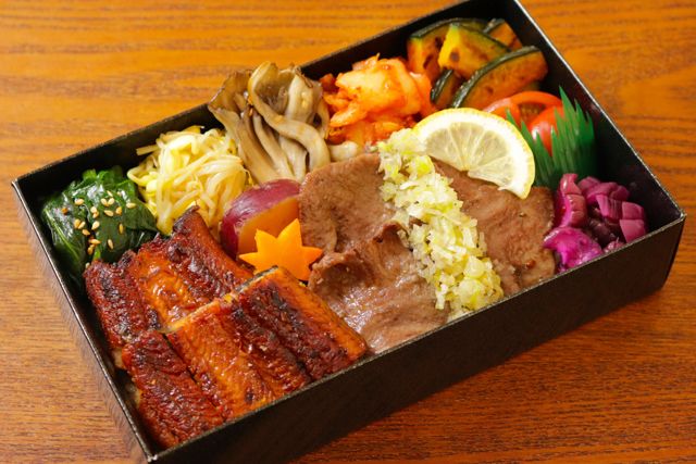 一塊之肉（大阪店）-【ダブル盛り】 鰻蒲焼＆塩ダレ牛タン飯