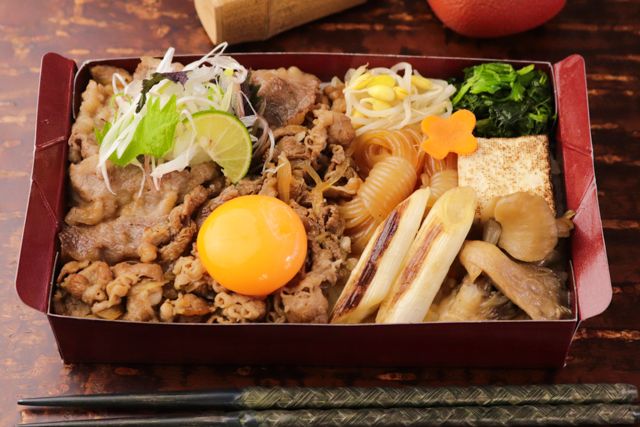 一枚之肉（大阪店）-すき焼きと牛しゃぶの合盛り重