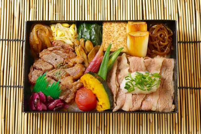 一枚之肉（大阪店）-【夏季限定】 黒毛和牛夏野菜おろし牛しゃぶと牛ステーキ極重