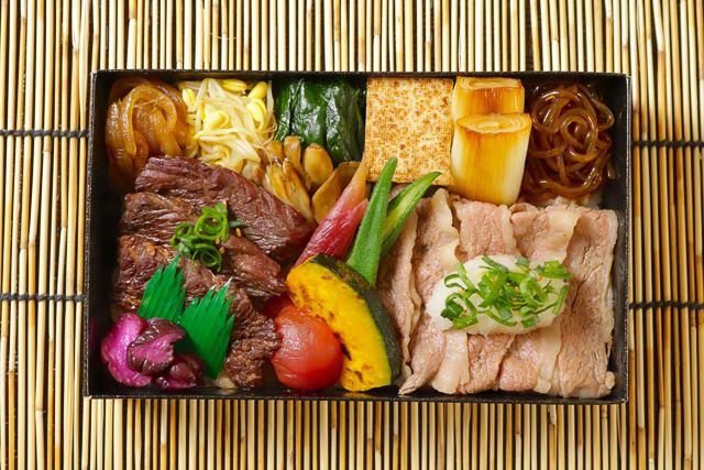 一枚之肉（大阪店）-【夏季限定】 黒毛和牛夏野菜おろし牛しゃぶとハラミ焼肉特撰重