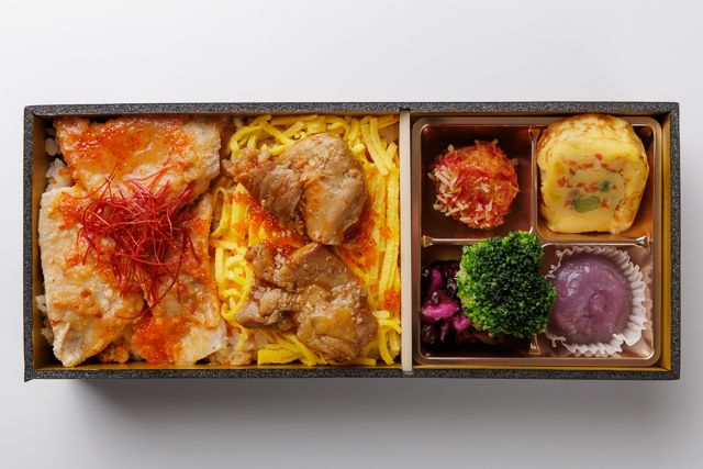 肉懐石 肉匠-四元豚モモの低温調理味噌焼きと若鶏照り焼きの彩り弁当