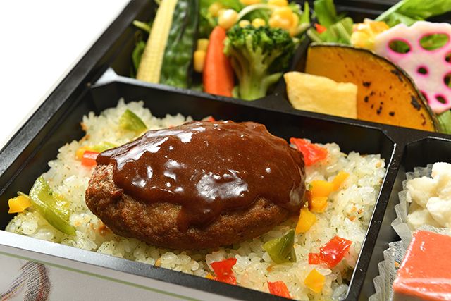 洋食 出水-10種野菜のデミグラスハンバーグ弁当