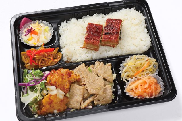 焼肉弁当からいや-ユーリンチ・豚カルビ×うなぎ弁当（OWU）