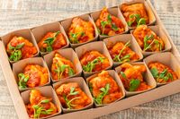 フィンガーフード6品＋極上握り寿司45貫 握り寿司付き彩紙箱 SUSHITANPOPO