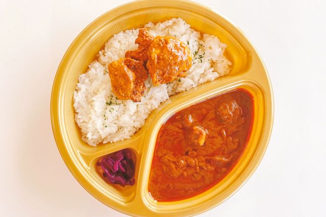 銀座ナイルレストラン（名古屋店）-スパイシービーフカレー タンドリーチキンのせ