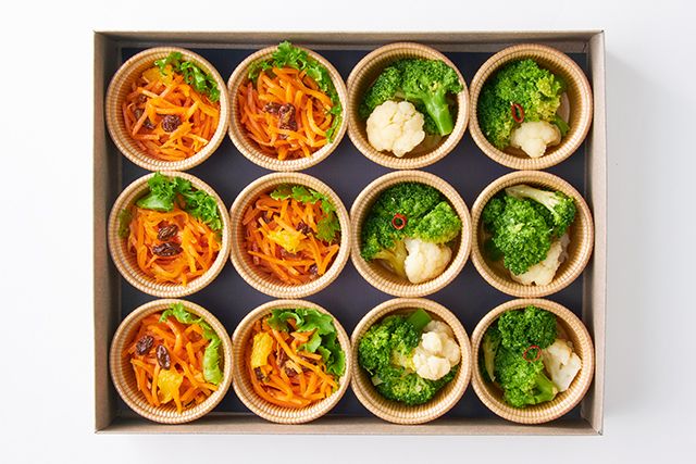 アンティパスト ミスト ウノ（キャロットラペ＆ブロッコリーのペペロンチーノ）