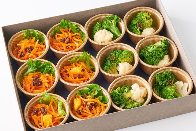 JINBO MINAMI AOYAMA ケータリング（名古屋店）-アンティパスト ミスト ウノ（キャロットラペ＆ブロッコリーのペペロンチーノ）