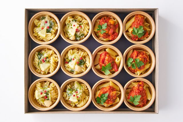 パスタ ミスト（貝柱のペペロンチーノソース＆農園野菜のオルトラーナソース）